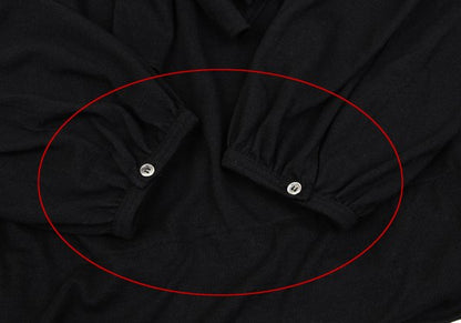 COMME des GARCONS Angora Ribbon Gather Blouse Black Size S