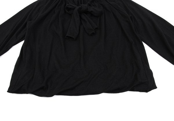 COMME des GARCONS Angora Ribbon Gather Blouse Black Size S