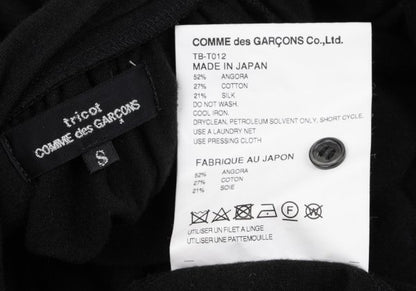 COMME des GARCONS Angora Ribbon Gather Blouse Black Size S