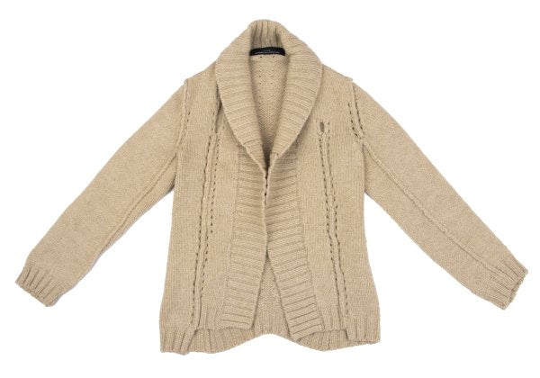 COMME des GARCONS Wool Hole Design Cardigan Beige Size M