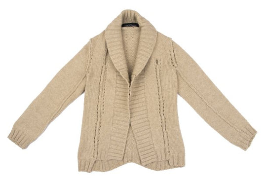 COMME des GARCONS Wool Hole Design Cardigan Beige Size M