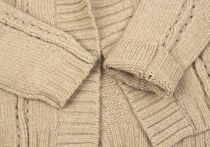 COMME des GARCONS Wool Hole Design Cardigan Beige Size M