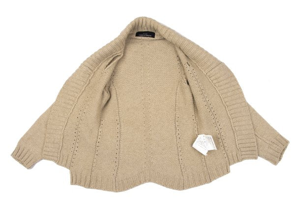 COMME des GARCONS Wool Hole Design Cardigan Beige Size M