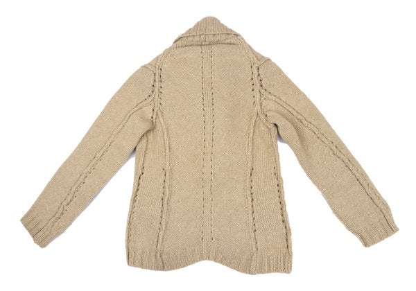 COMME des GARCONS Wool Hole Design Cardigan Beige Size M