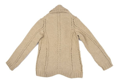 COMME des GARCONS Wool Hole Design Cardigan Beige Size M