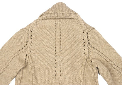 COMME des GARCONS Wool Hole Design Cardigan Beige Size M