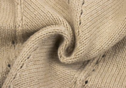 COMME des GARCONS Wool Hole Design Cardigan Beige Size M