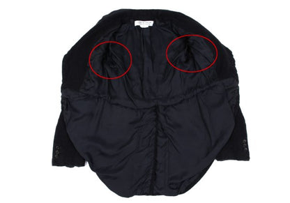 COMME des GARCONS Wool 2B Swallowtail Jacket Navy Size S