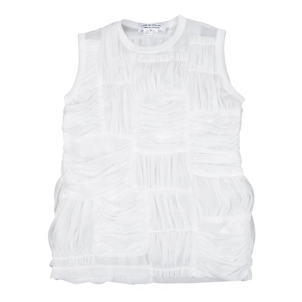 COMME des GARCONS Polyester Gathered Panel Tank Top Size S