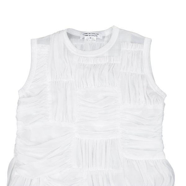 COMME des GARCONS Polyester Gathered Panel Tank Top Size S