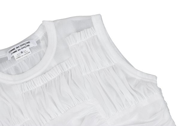 COMME des GARCONS Polyester Gathered Panel Tank Top Size S