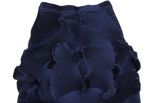ISSEY MIYAKE 3D Pleated Asymmetrical Skirt Blue Size 2