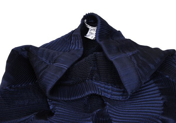 ISSEY MIYAKE 3D Pleated Asymmetrical Skirt Blue Size 2