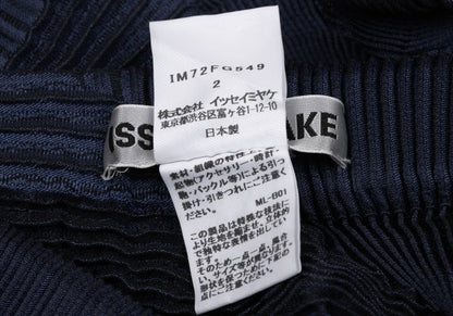 ISSEY MIYAKE 3D Pleated Asymmetrical Skirt Blue Size 2