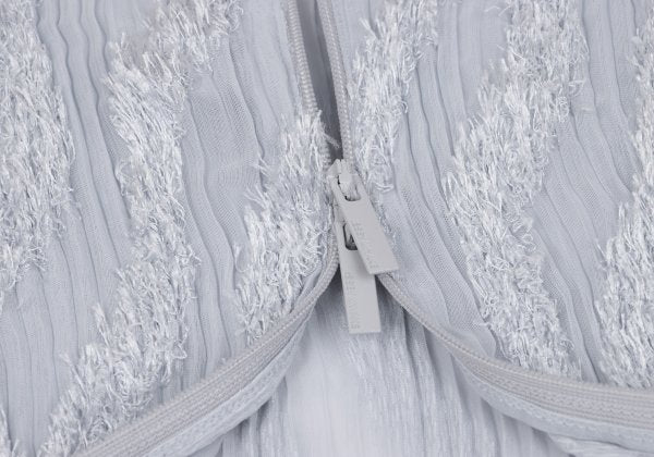 ISSEY MIYAKE Sheer Pleated Zip Jacket Blue Grey Size 2