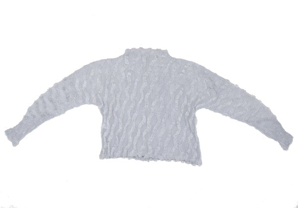 ISSEY MIYAKE Sheer Pleated Zip Jacket Blue Grey Size 2