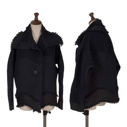 ISSEY MIYAKE 3D Steam Stretch Pleated Jacket Blue Size 2