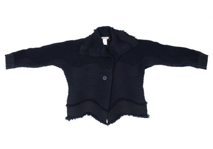 ISSEY MIYAKE 3D Steam Stretch Pleated Jacket Blue Size 2