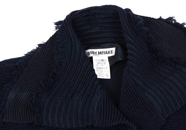 ISSEY MIYAKE 3D Steam Stretch Pleated Jacket Blue Size 2