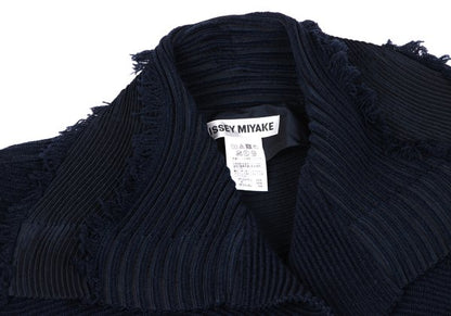 ISSEY MIYAKE 3D Steam Stretch Pleated Jacket Blue Size 2