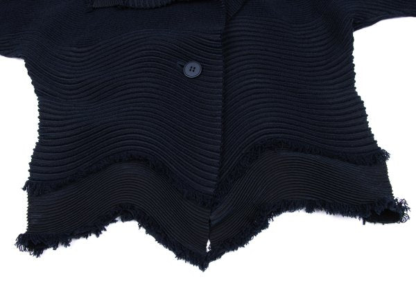 ISSEY MIYAKE 3D Steam Stretch Pleated Jacket Blue Size 2
