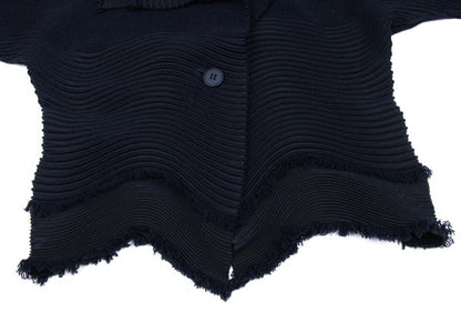 ISSEY MIYAKE 3D Steam Stretch Pleated Jacket Blue Size 2