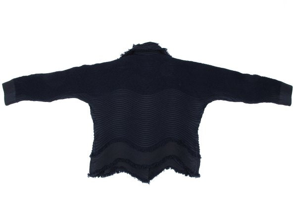 ISSEY MIYAKE 3D Steam Stretch Pleated Jacket Blue Size 2