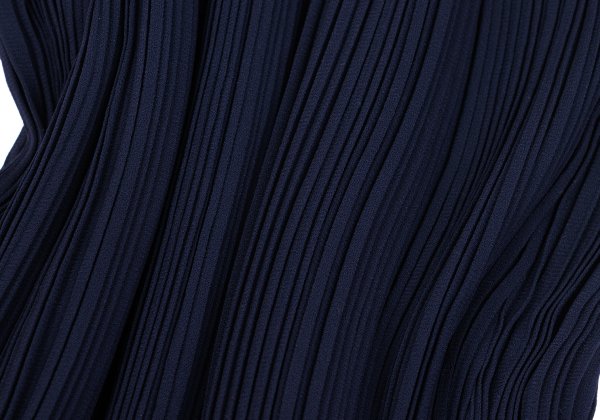 ISSEY MIYAKE Open Collar Pleated Jacket Blue Size 2