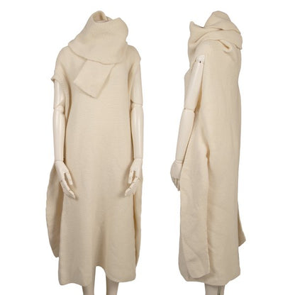 ISSEY MIYAKE 22AW Stole Design Wool Blend Dress Ivory Size 2