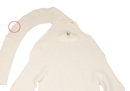 ISSEY MIYAKE 22AW Stole Design Wool Blend Dress Ivory Size 2