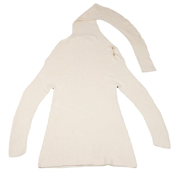 ISSEY MIYAKE 22AW Stole Design Wool Blend Dress Ivory Size 2