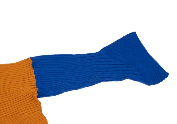 ISSEY MIYAKE 22AW Bicolor Wave Rib Sweater Orange Size 2