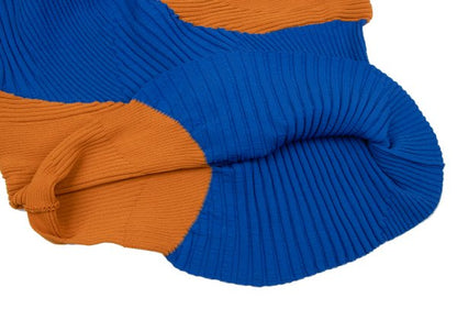 ISSEY MIYAKE 22AW Bicolor Wave Rib Sweater Orange Size 2