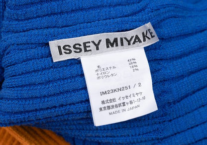 ISSEY MIYAKE 22AW Bicolor Wave Rib Sweater Orange Size 2
