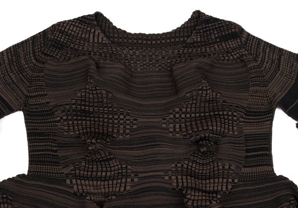 ISSEY MIYAKE 23SS Geometric Wave Short Sweater Black Size 2
