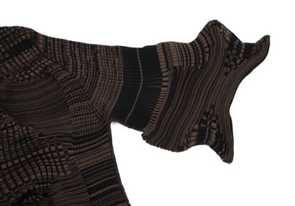ISSEY MIYAKE 23SS Geometric Wave Short Sweater Black Size 2