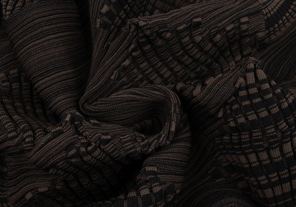 ISSEY MIYAKE 23SS Geometric Wave Short Sweater Black Size 2