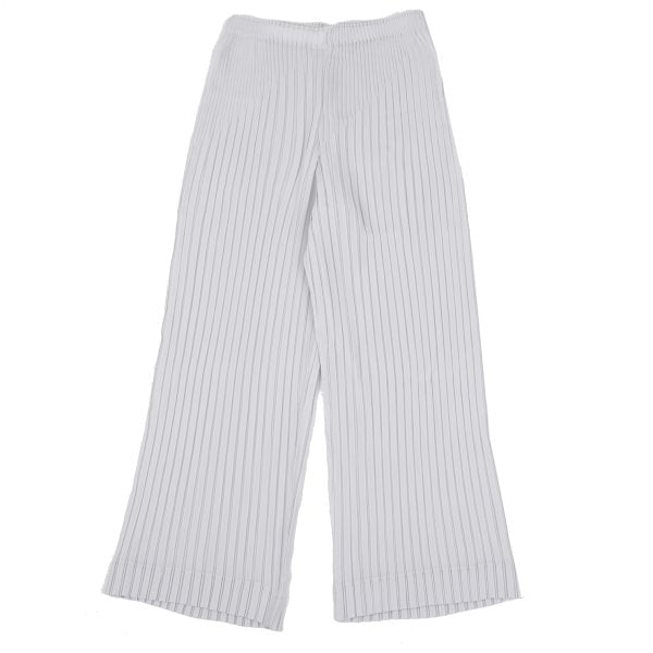 ISSEY MIYAKE Pleated Straight Pants Light Gray Size 2
