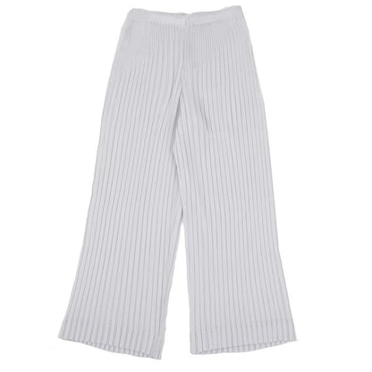 ISSEY MIYAKE Pleated Straight Pants Light Gray Size 2