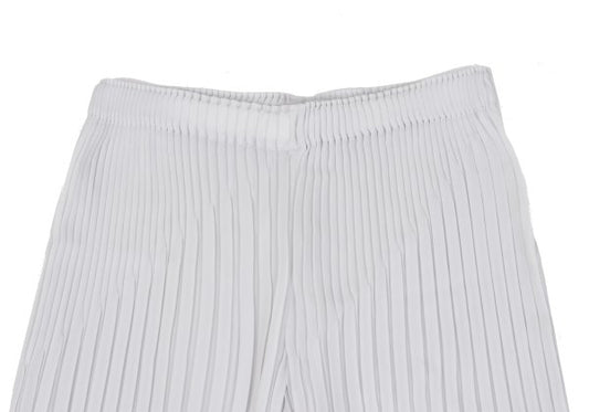 ISSEY MIYAKE Pleated Straight Pants Light Gray Size 2