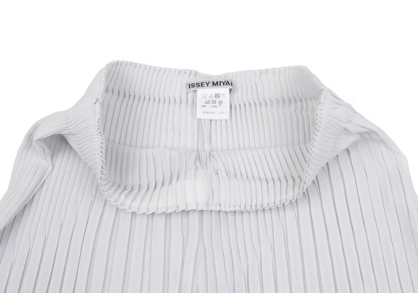 ISSEY MIYAKE Pleated Straight Pants Light Gray Size 2