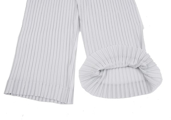 ISSEY MIYAKE Pleated Straight Pants Light Gray Size 2
