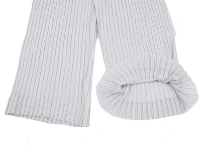 ISSEY MIYAKE Pleated Straight Pants Light Gray Size 2