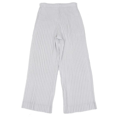 ISSEY MIYAKE Pleated Straight Pants Light Gray Size 2