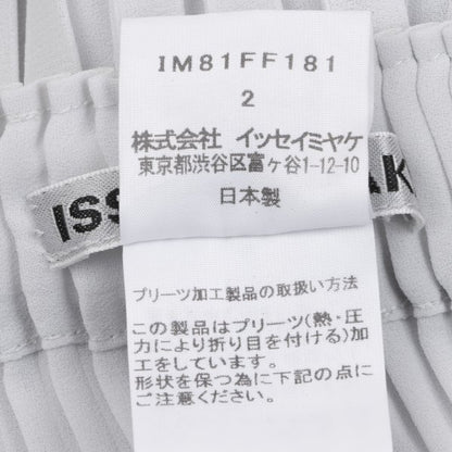 ISSEY MIYAKE Pleated Straight Pants Light Gray Size 2