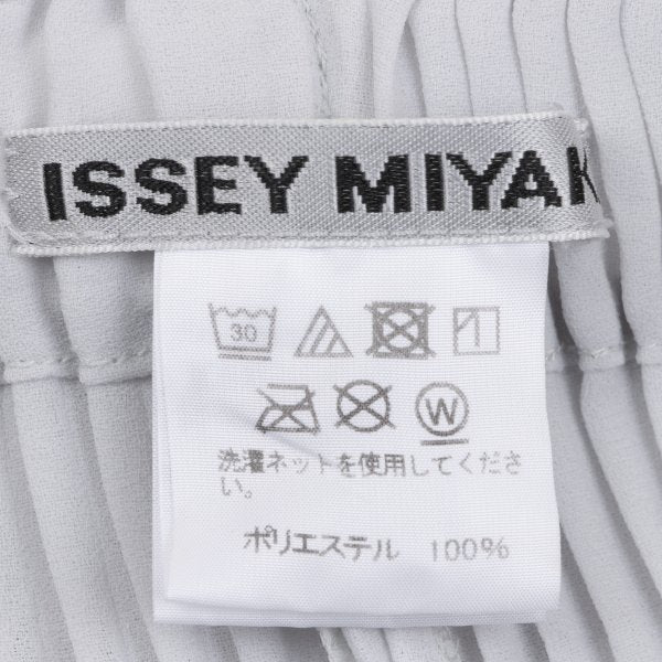ISSEY MIYAKE Pleated Straight Pants Light Gray Size 2