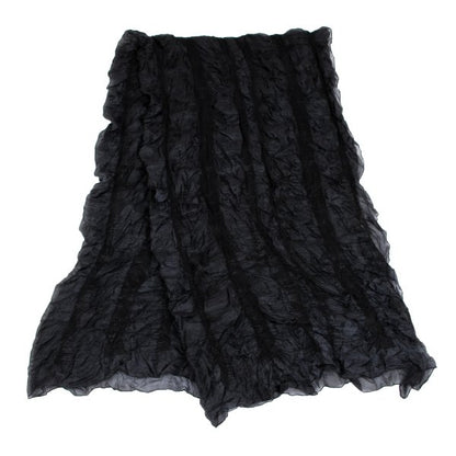 ISSEY MIYAKE Striped Sheer Scarf Black