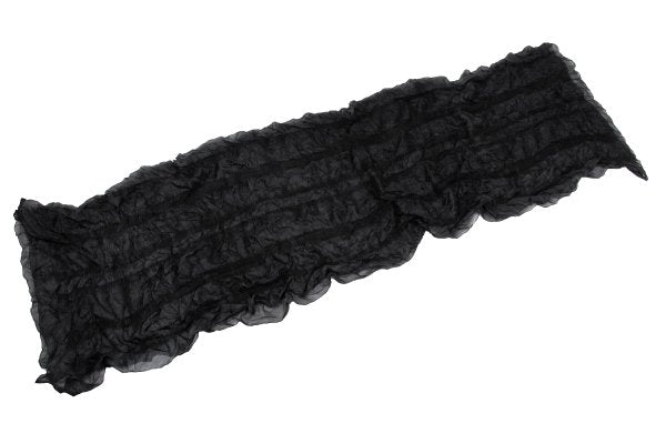 ISSEY MIYAKE Striped Sheer Scarf Black