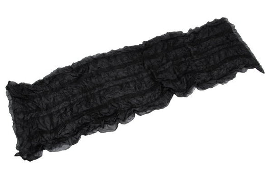 ISSEY MIYAKE Striped Sheer Scarf Black