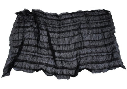 ISSEY MIYAKE Striped Sheer Scarf Black
